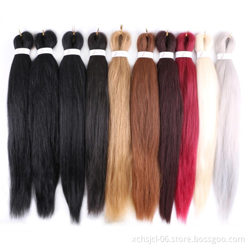 Synthetic Pre-stretched Braiding Hair Perm Yaki Braid Hair Bulk Jumbo Pre Stretched Braiding Hair Expression for Women